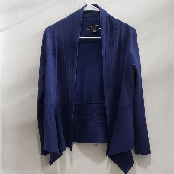 Cobalt blue cardigen sweater with ribbed detailing Liz Clairborne size PL - Picture 1 of 5